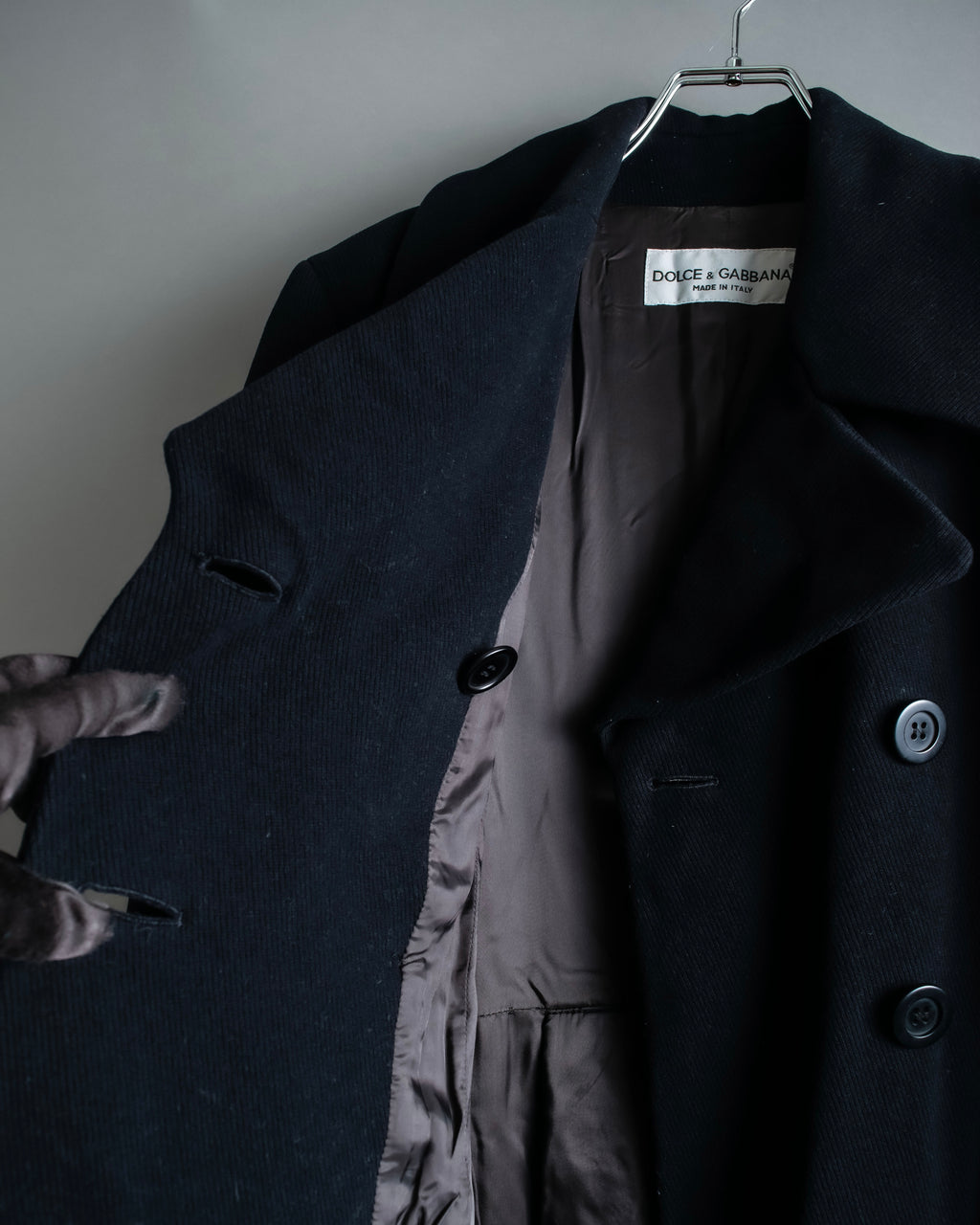 "DOLCE &amp; GABBANA" Maxi length double breasted chesterfield coat