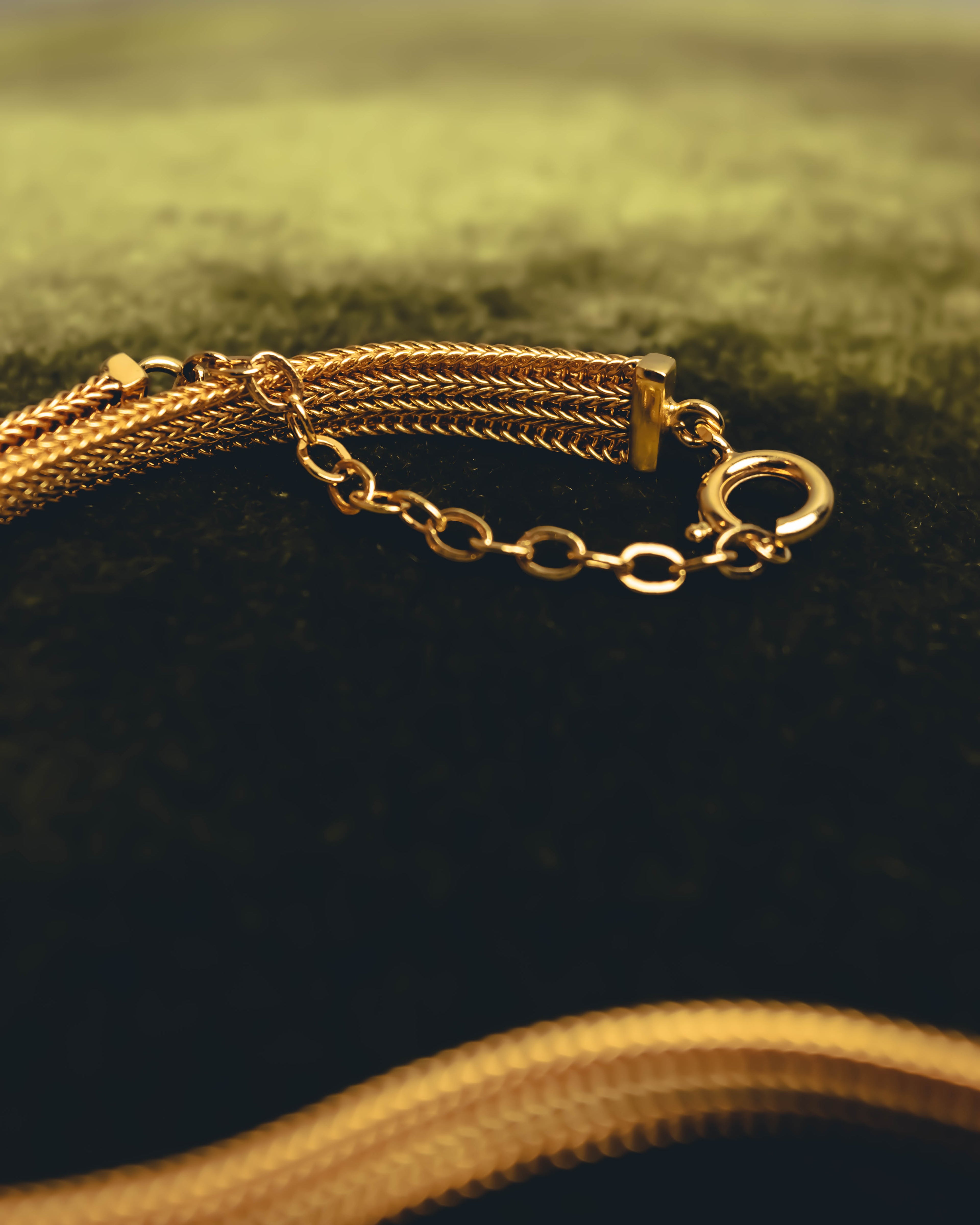 "Christian Dior" Gold tone braided knot costume jewelry necklace