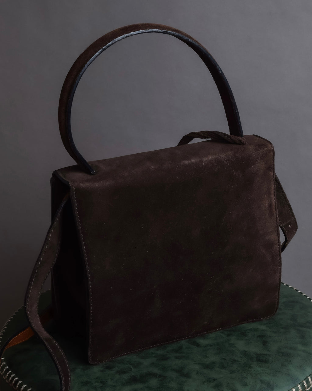"LOEWE" Textured suede panel barcelona shoulder bag