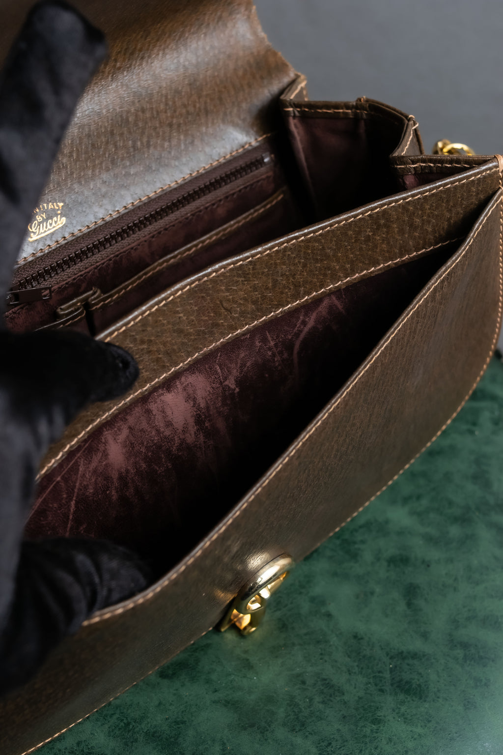 "Christian Dior" CD turn lock design chain shoulder bag