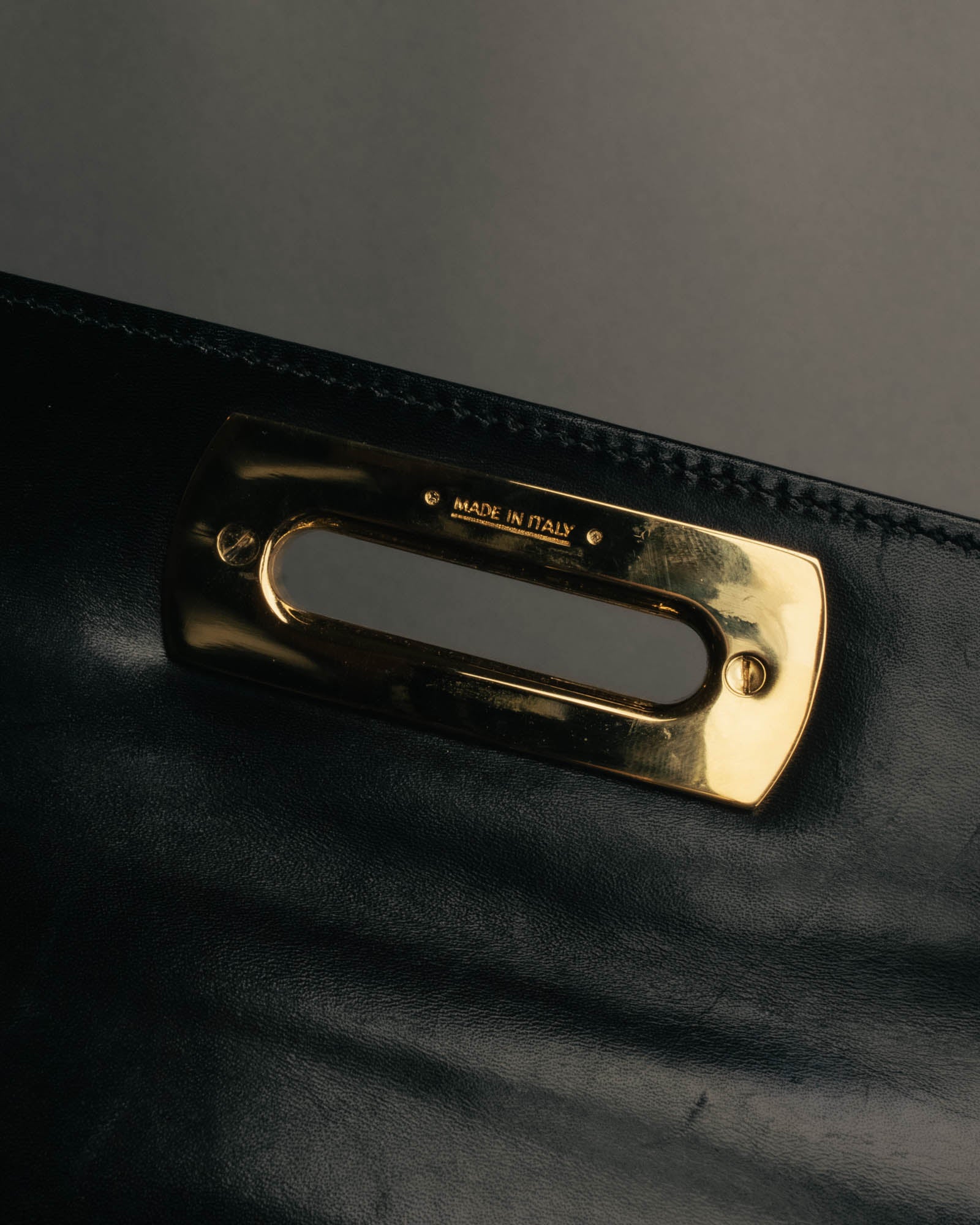 "Salvatore Ferragamo" 90's-00's Classic gancini leather top handle bag
