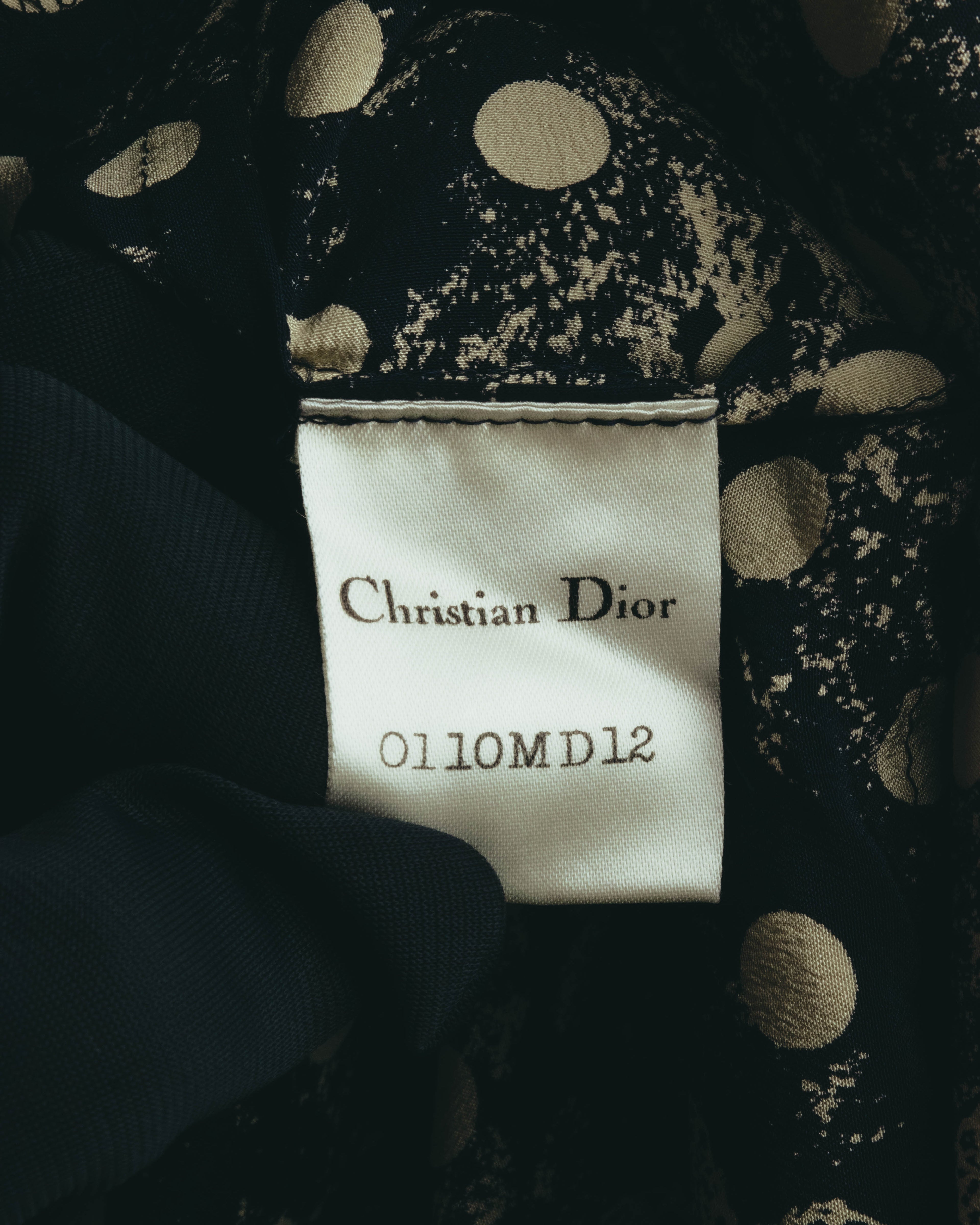 "Christian Dior" 80's-90's Elegant printed silk blouse