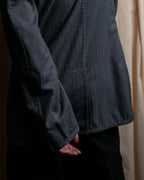 "COMME des GARCONS HOMME PLUS" 14SS modified lapel design striped jacket