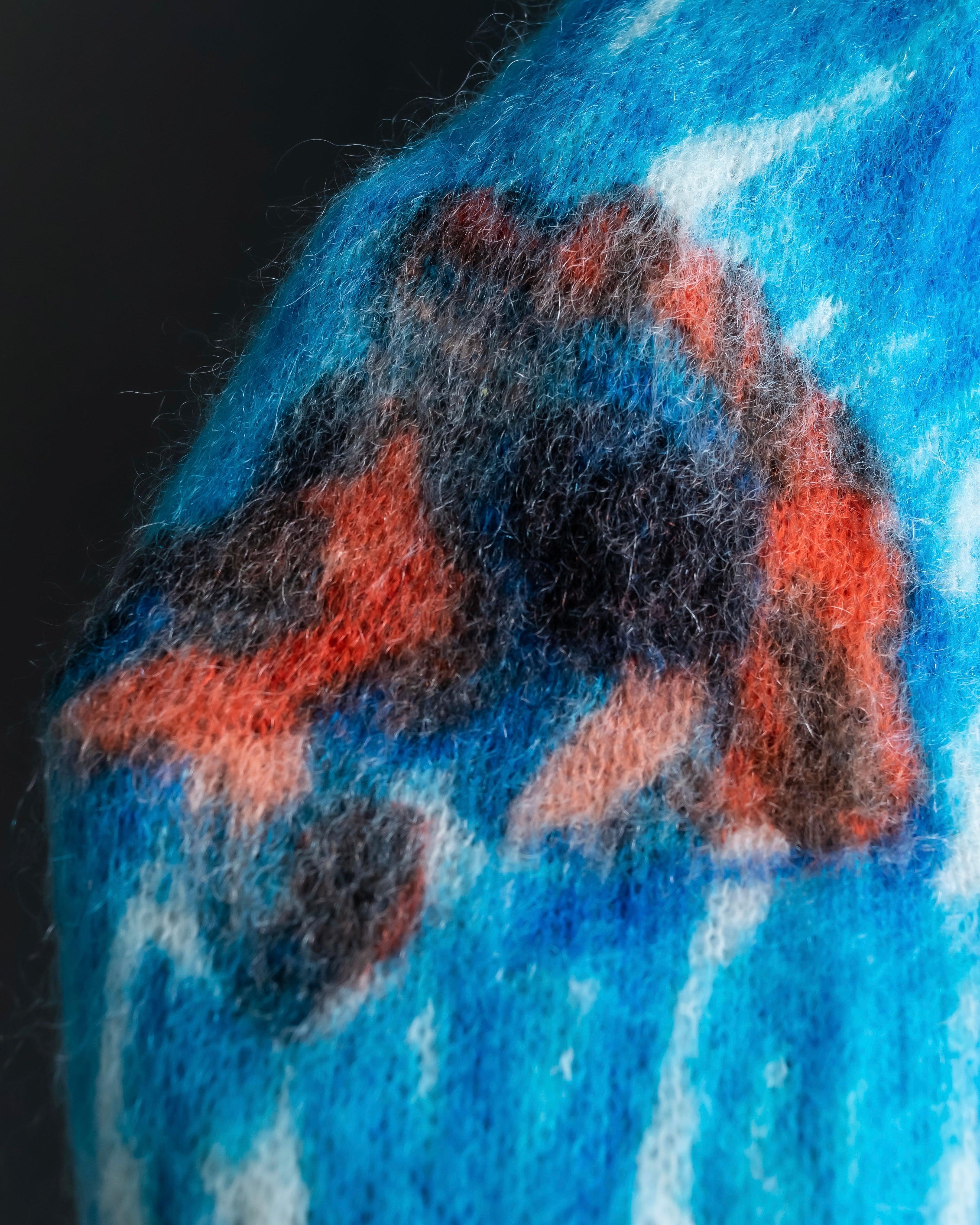 "PRADA" Abstract all over print mohair blend knit