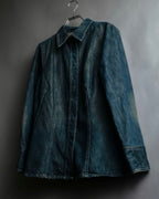 "GUCCI" Vintage faded shaped denim jacket