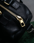"CELINE" Various studs horizontal leather 2way bag