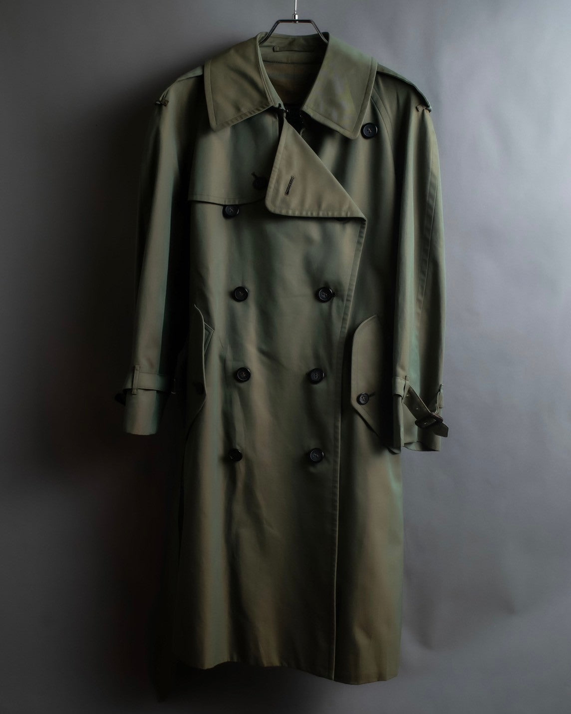 "BURBERRYS" Iridescent belted oversized trench coat