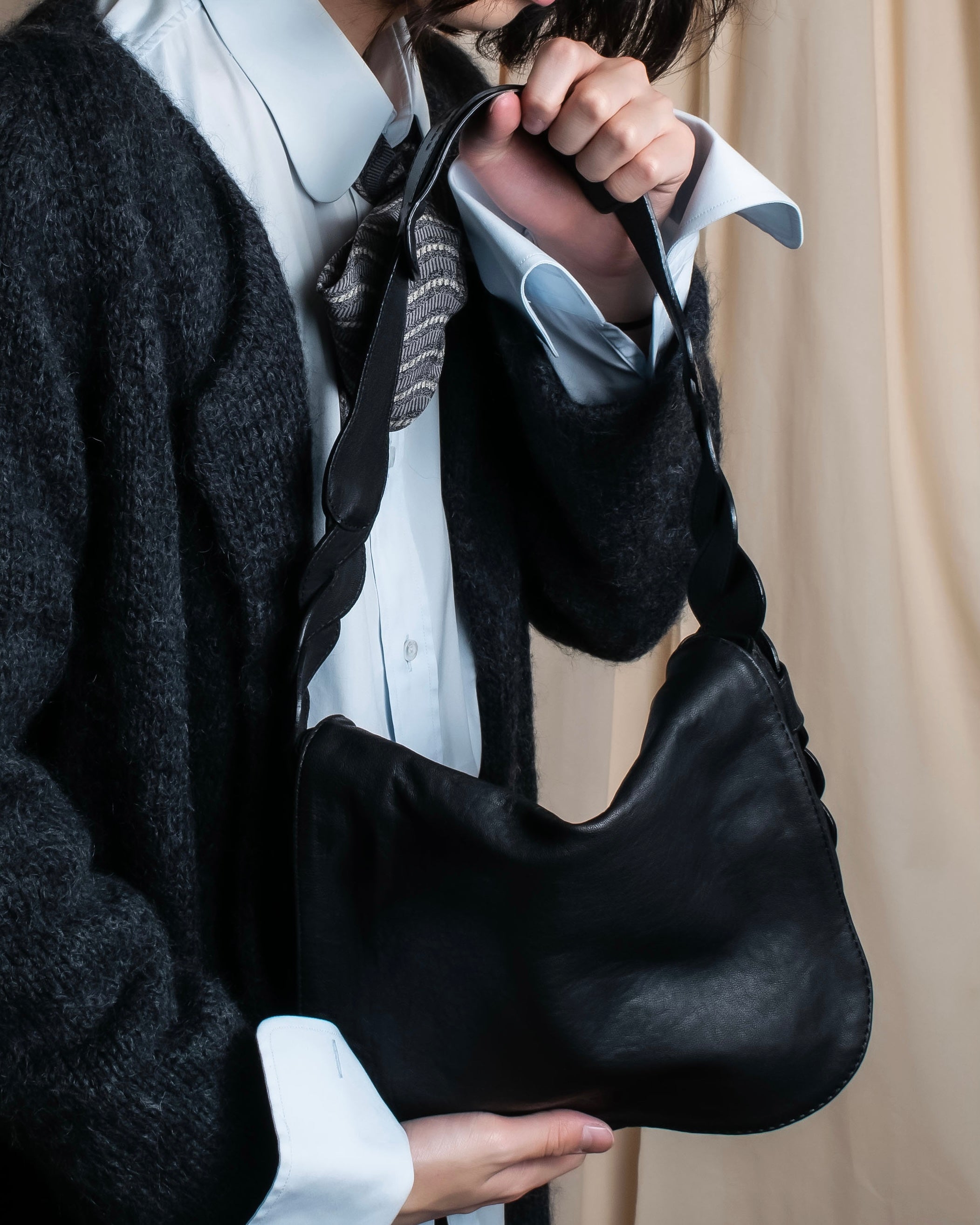 "SEE BY CHLOE" Braided shoulder design leather bag