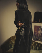 -SPECIAL- "GUCCI" 90's-00's Dark brown corduroy tailored chesterfield coat