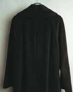 -SPECIAL- "Salvatore Ferragamo" 90's-00's Alpaca wool oversized shawl collar long coat