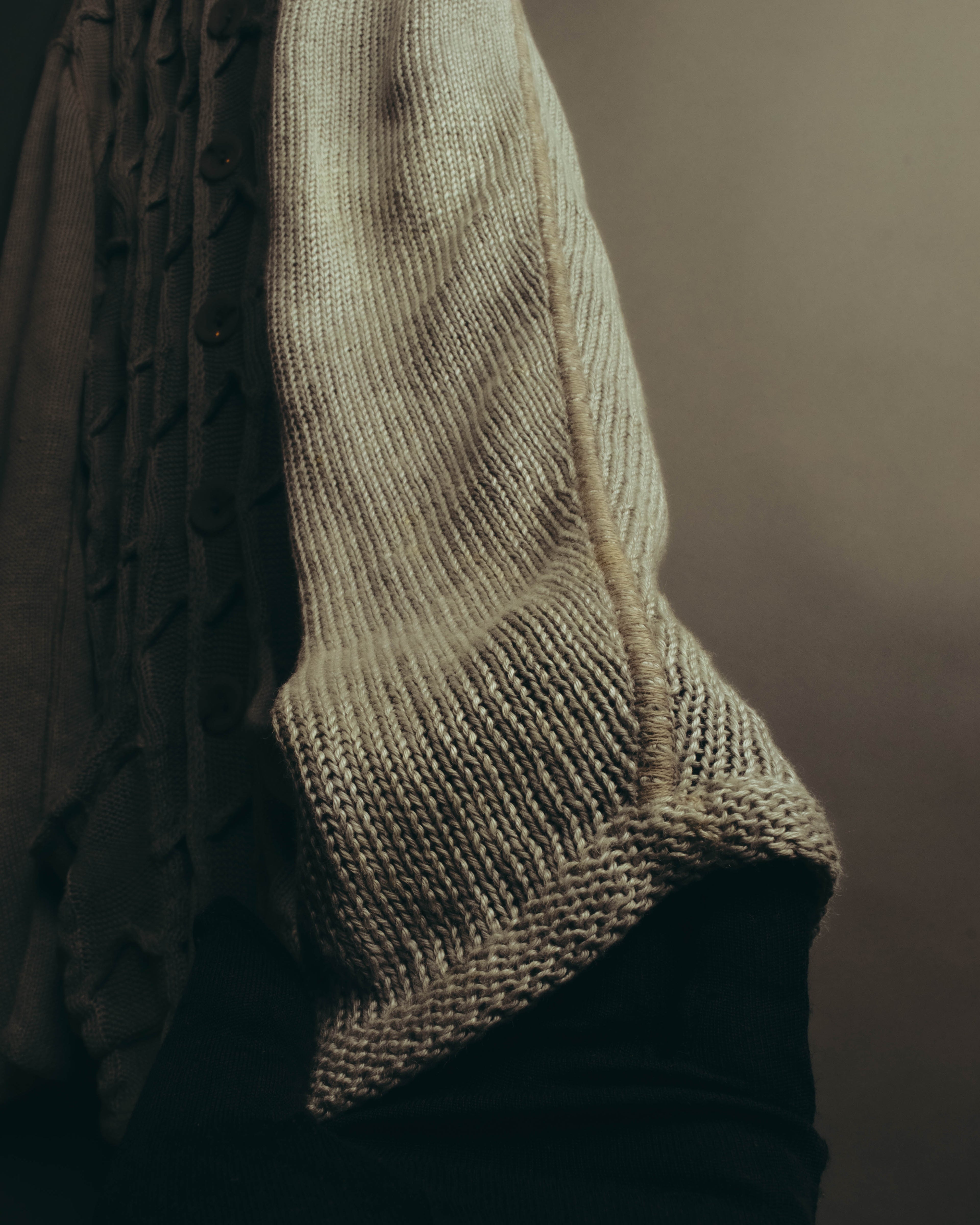 "ARMANI COLLEZIONI" 00's-10's Textured linen knit cardigan