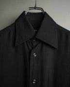 "TOM FORD" 2010's Fluid rayon silk classic collar black shirt