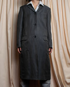 "Acne Studios" Antique design long striped coat