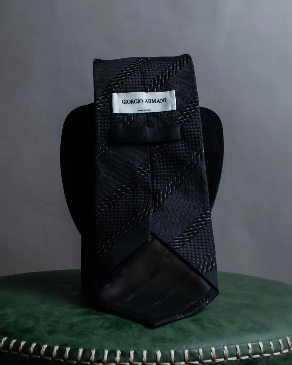 "GIORGIO ARMANI" Mixed material striped necktie