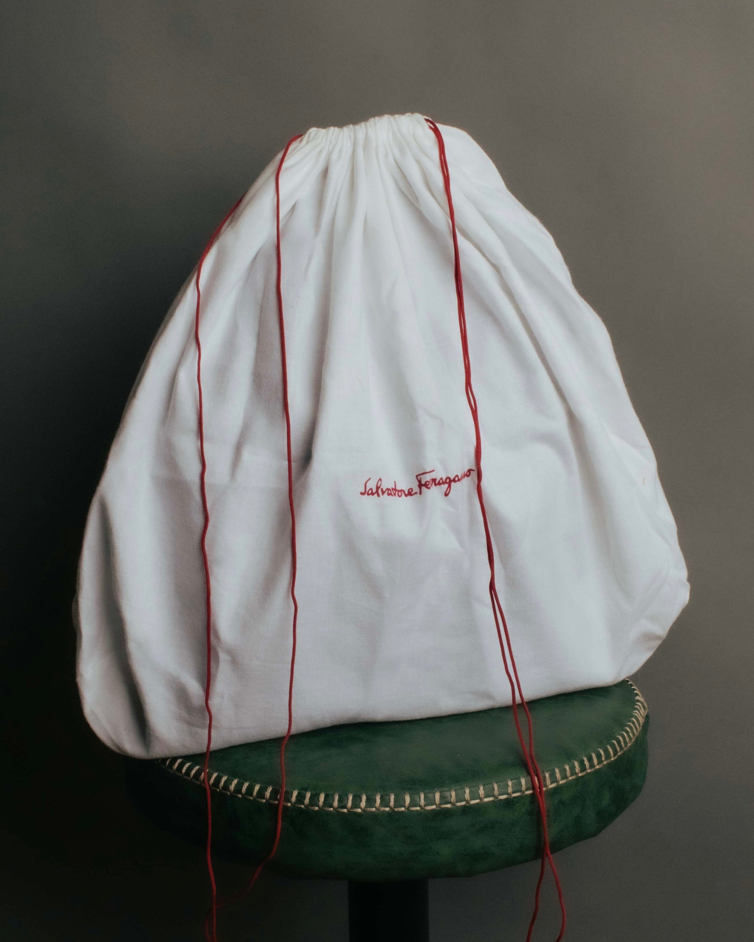 "Salvatore Ferragamo" 90's-00's Vintage iconic gancini pebbled leather dome top handle bag