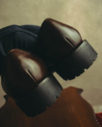 "Salvatore Ferragamo" 90's-00's Kiltie fringe leather derby shoes