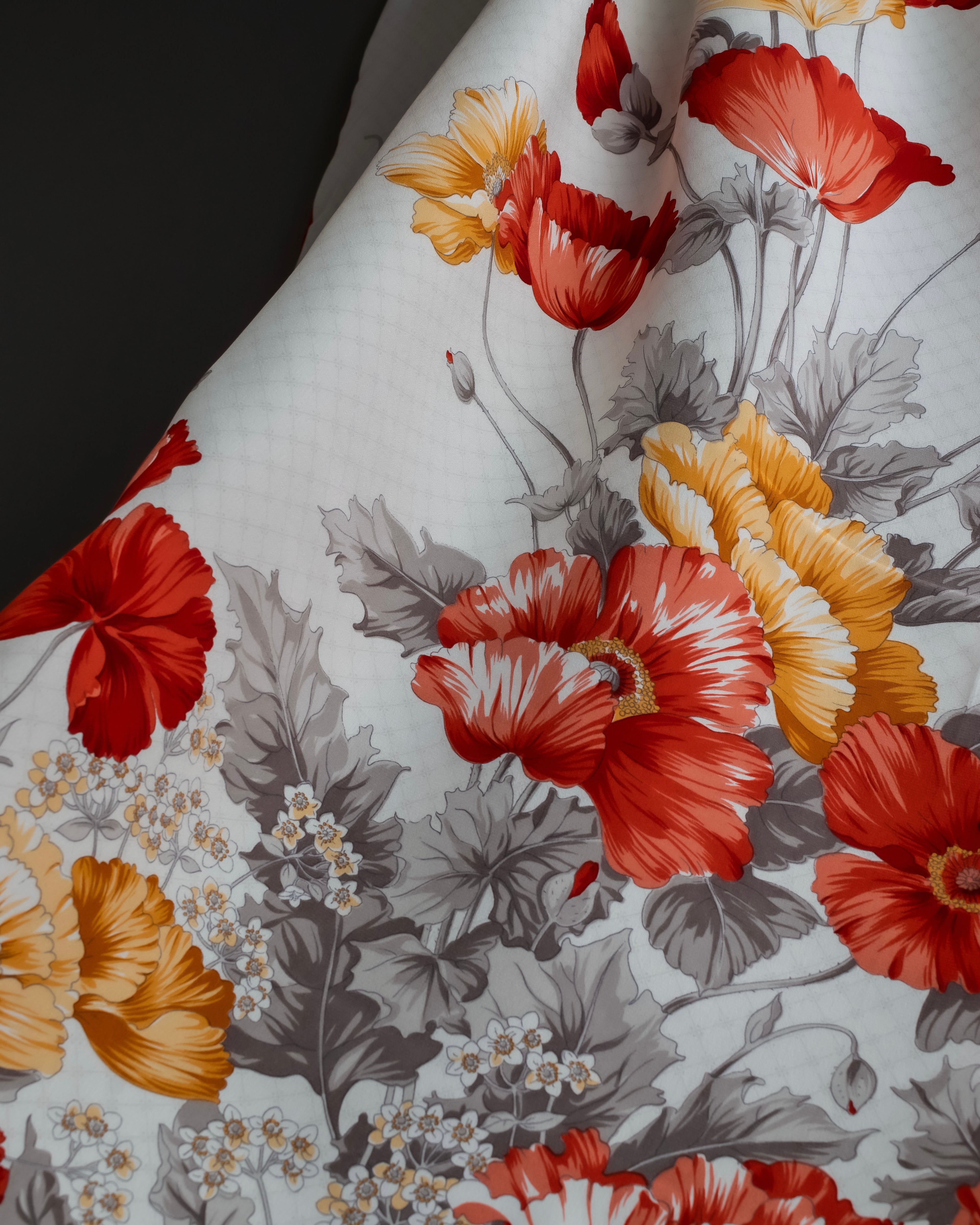 "Christian Dior" Various floral silk scarf