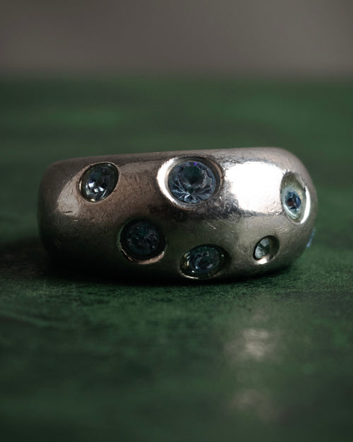 “Yves Saint Laurent” 1995-2003 Blue stone dome ring