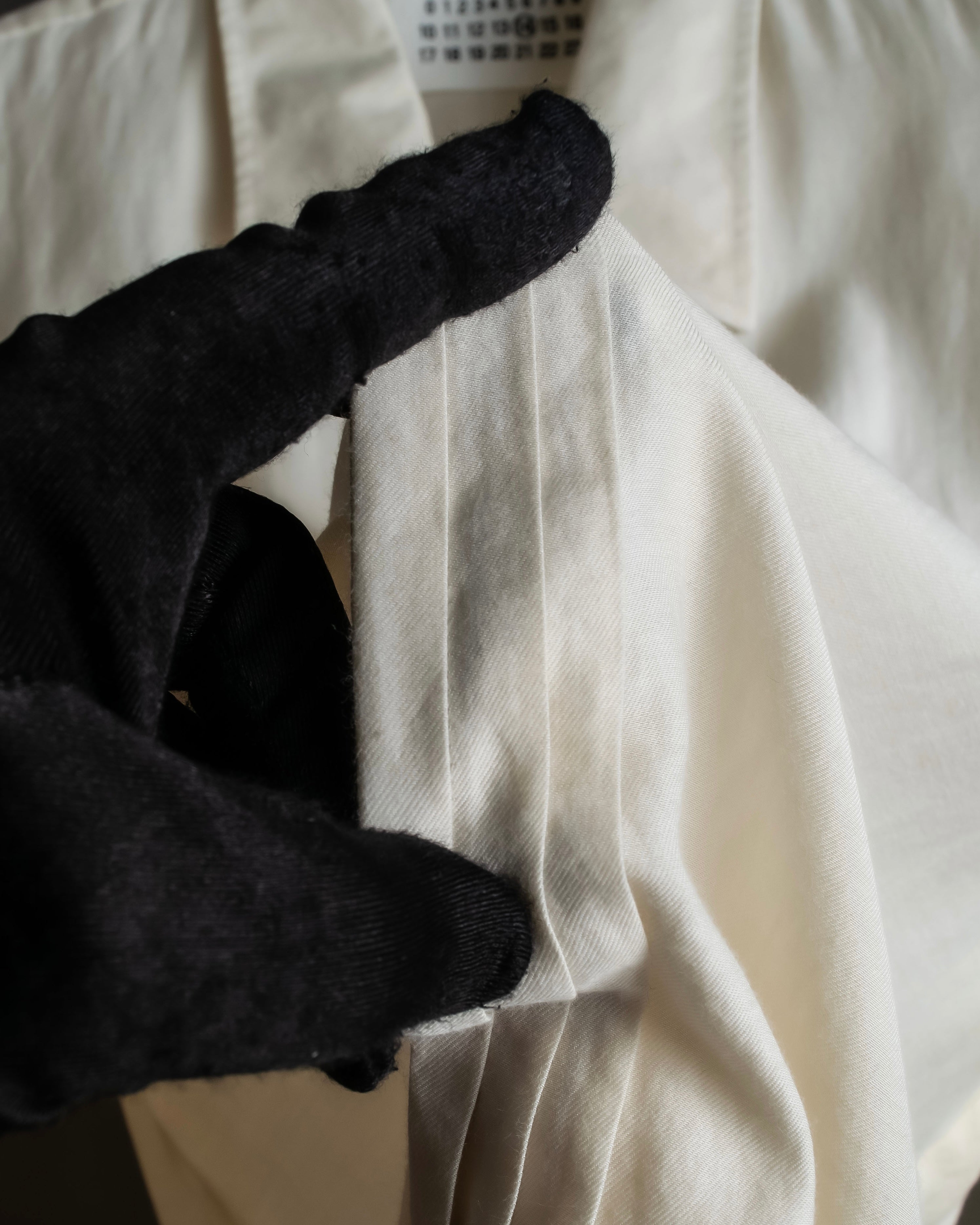 "Maison Martin Margiela" 2010SS triple layer folded fly front shirt