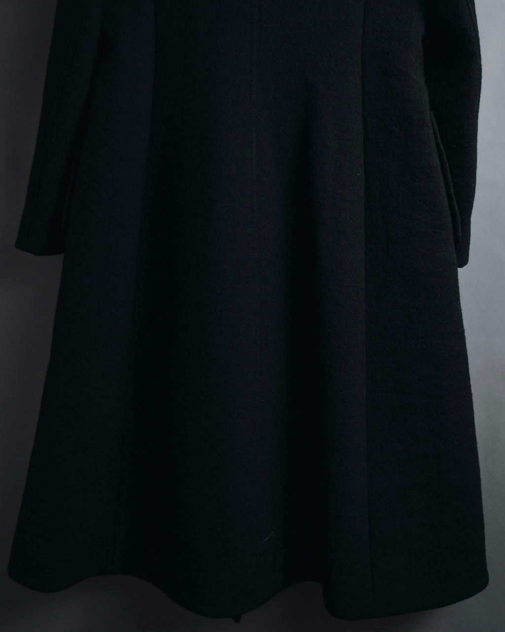 –SPECIALS– "LOEWE" 2017-2018 Minimal a-line calfskin piping coat