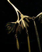 "Christian Dior" Branched leaf motif gold necklace