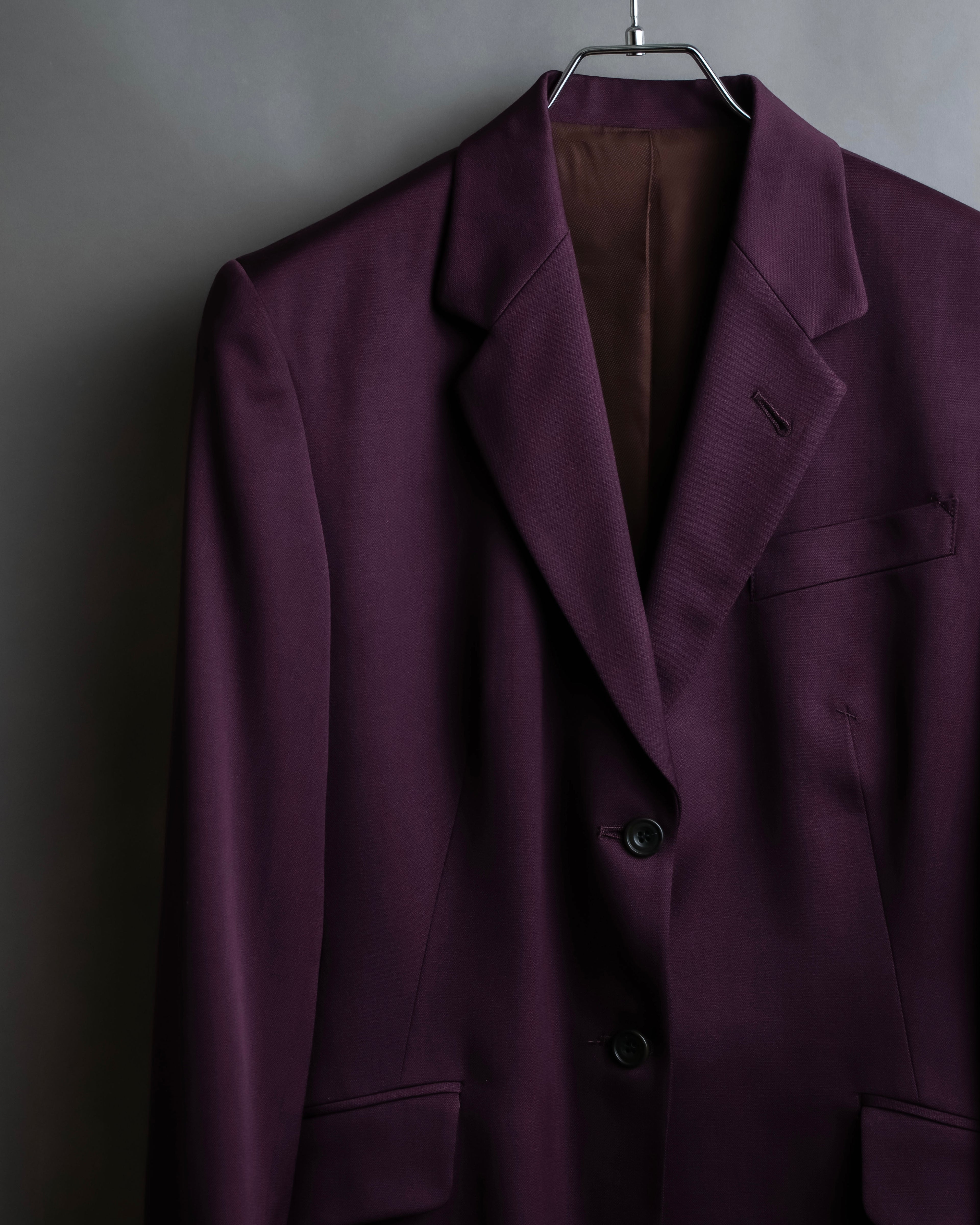"JEAN PAUL GAULTIER FEMME"
 Beautiful purple color shaped wool tailored jacket