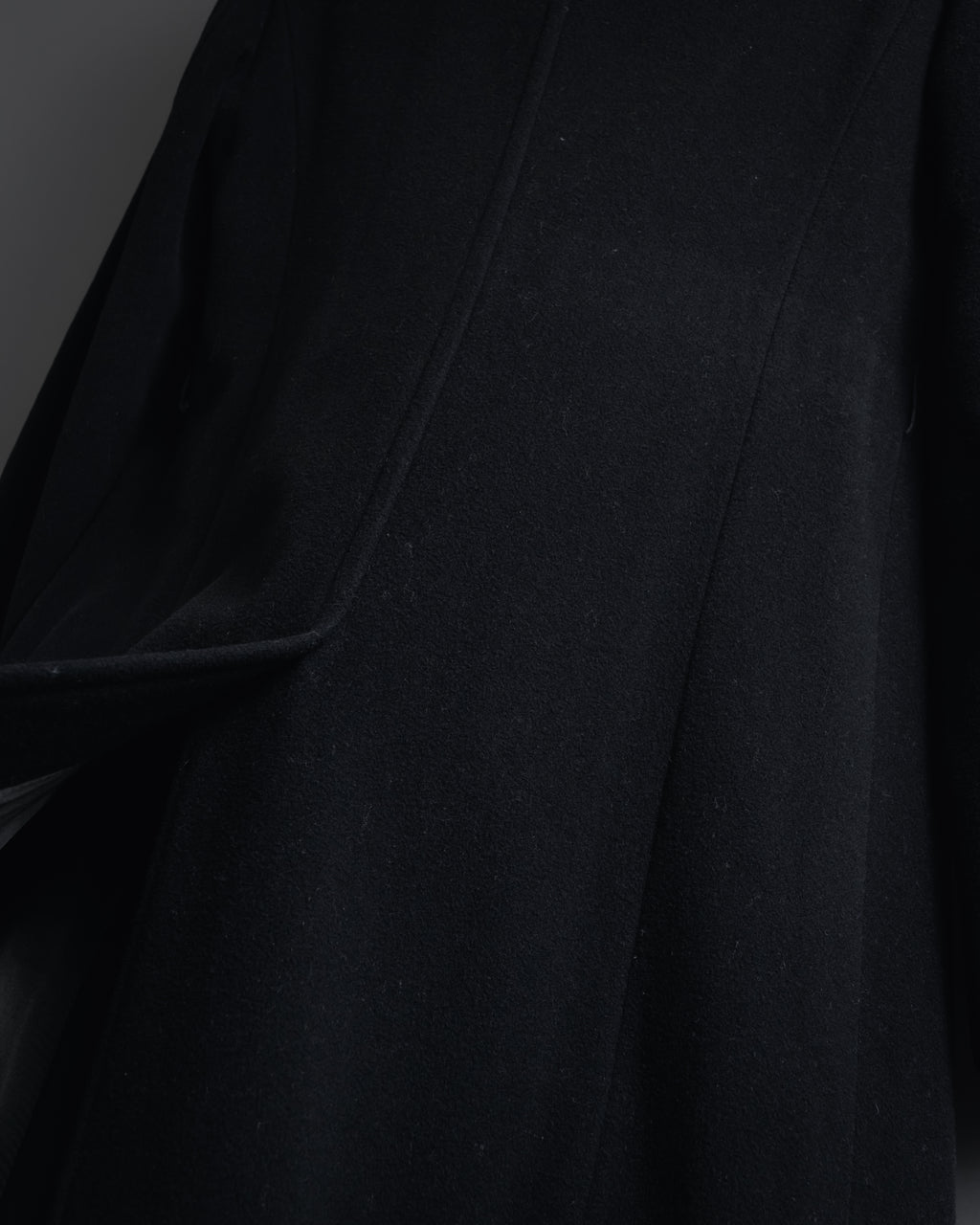 Abrigo con cuello de piel súper largo de los años 90-00 de MAX&Co.