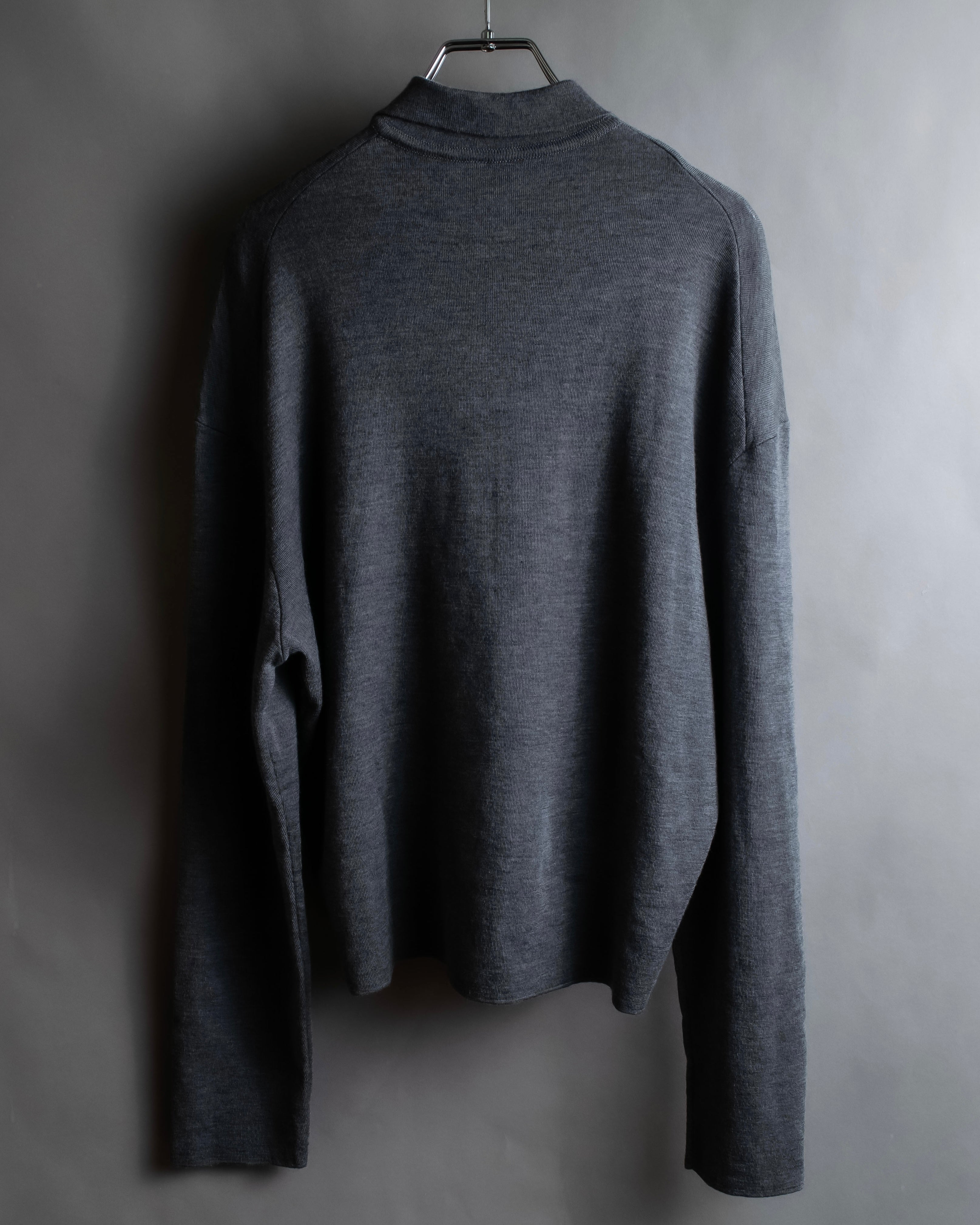 "JIL SANDER" Polo collar design wool knit pullover
