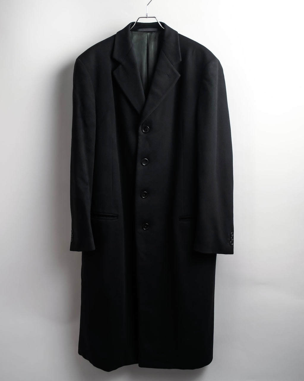 "ARMANI COLLEZIONI" Classic detail cashmere blend long chester coat