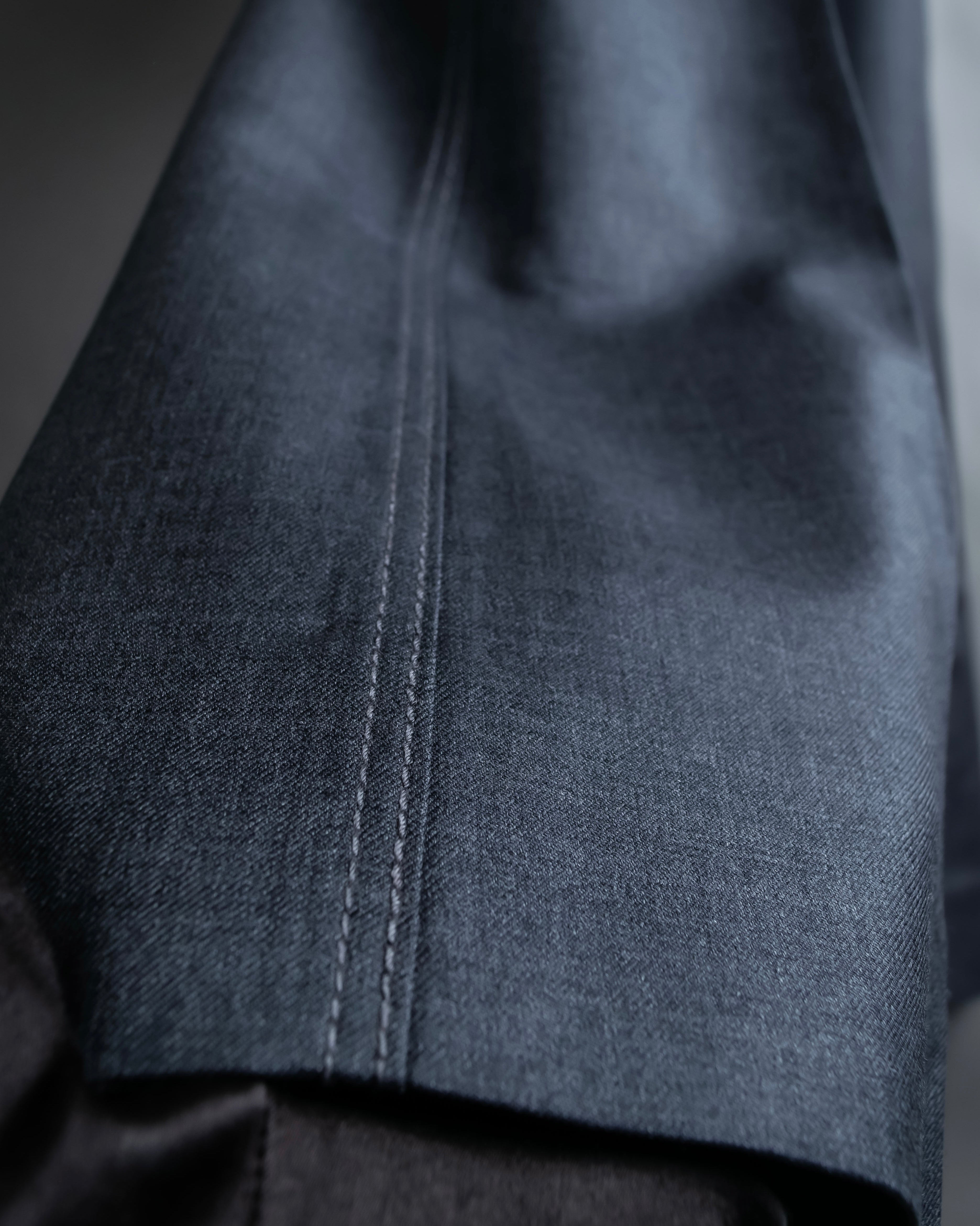 "CHANEL" 100% wool wide tapered slacks