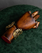 "YVES SAINT LAURENT" Skeletal arm shape design gold bangle