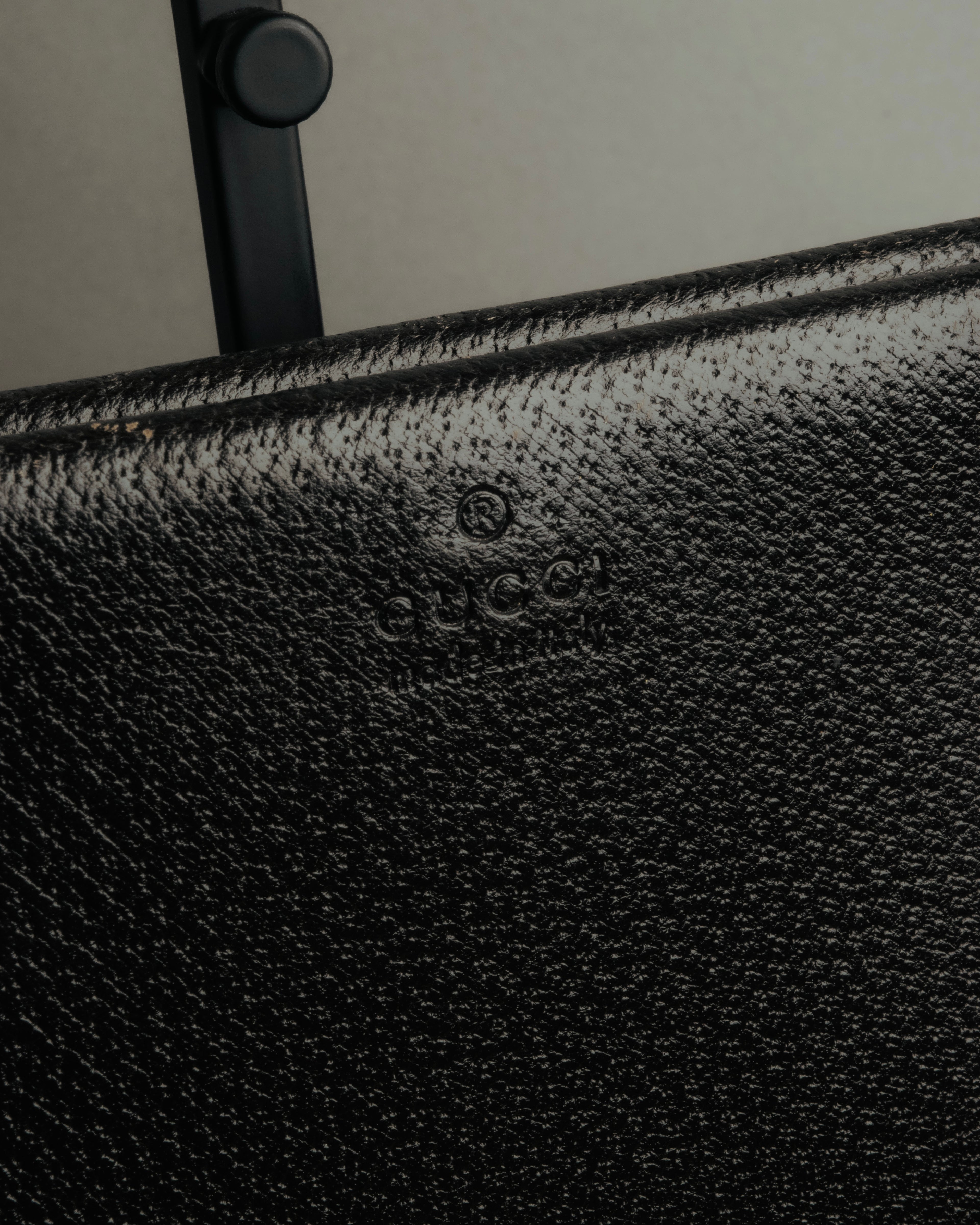 “GUCCI” 90’s structured box leather handbag