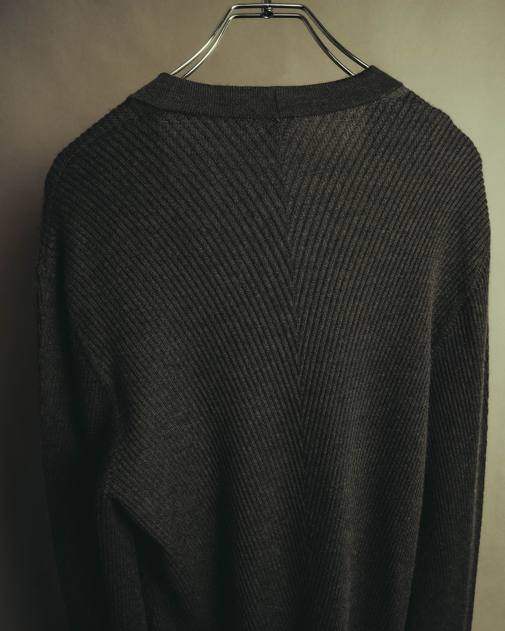 “HERMÈS” 00’s-10’s Cashmere silk ribbed V-neck cardigan