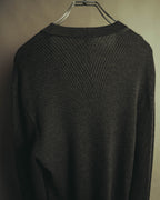 “HERMÈS” 00’s-10’s Cashmere silk ribbed V-neck cardigan