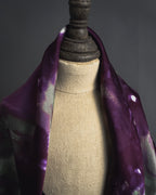 "Christian Dior" Abstract floral marbled print scarf