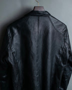 Leather Diagonal Single Jacket