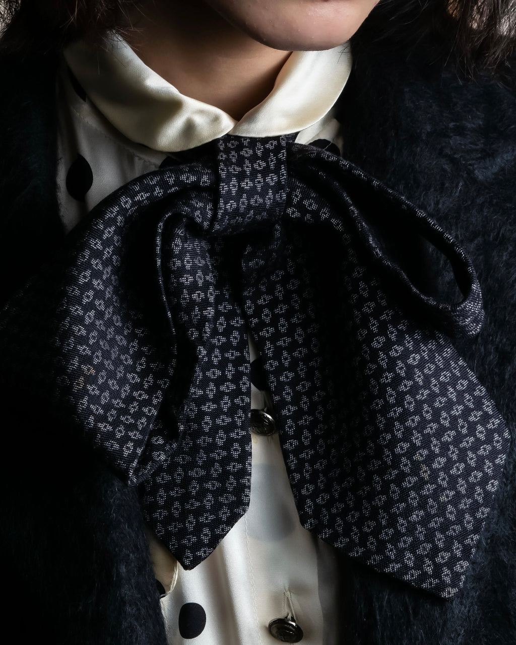 "GIORGIO ARMANI" Small pattern silk necktie