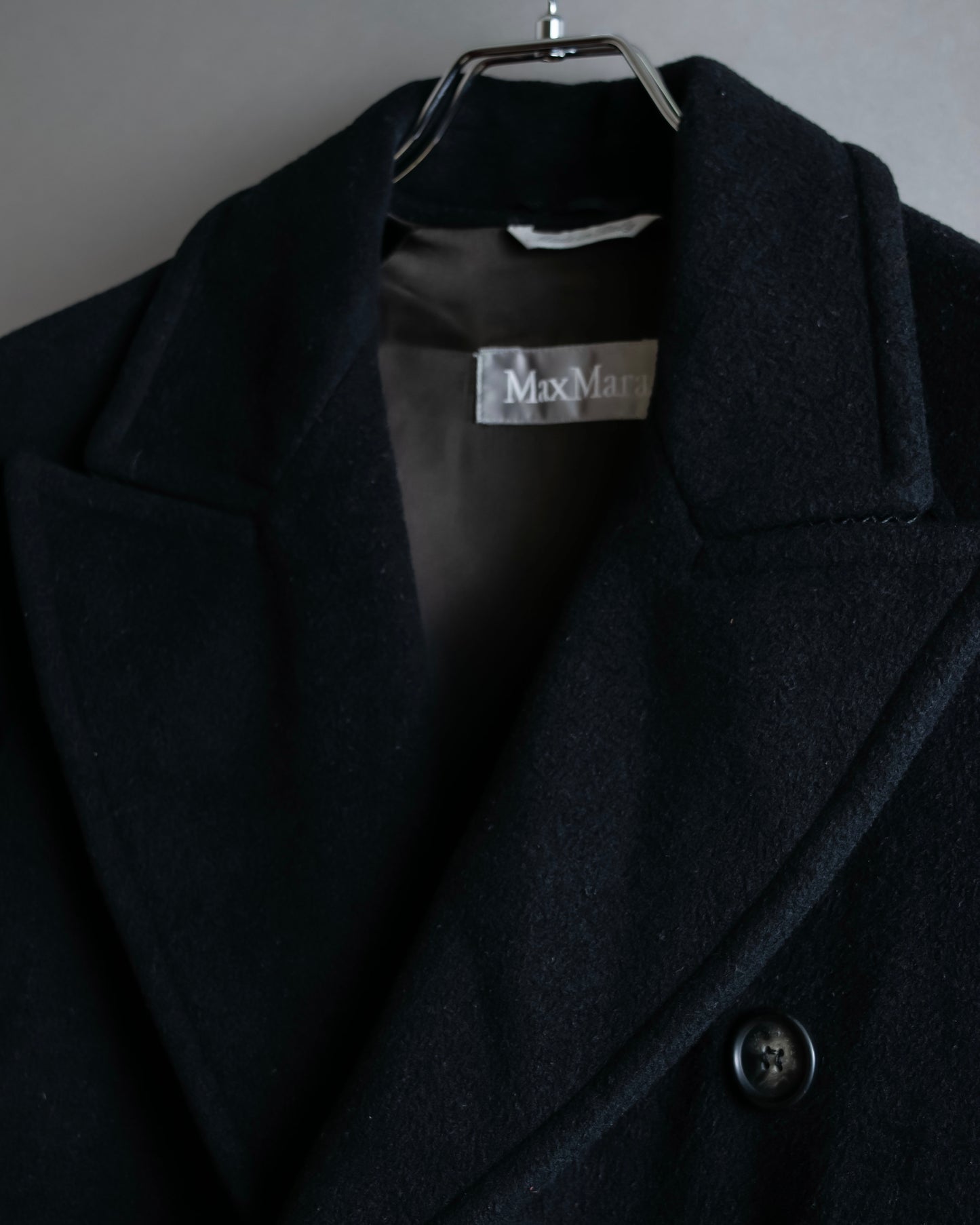 "Max Mara"  Large lapel double breasted melton chester coat