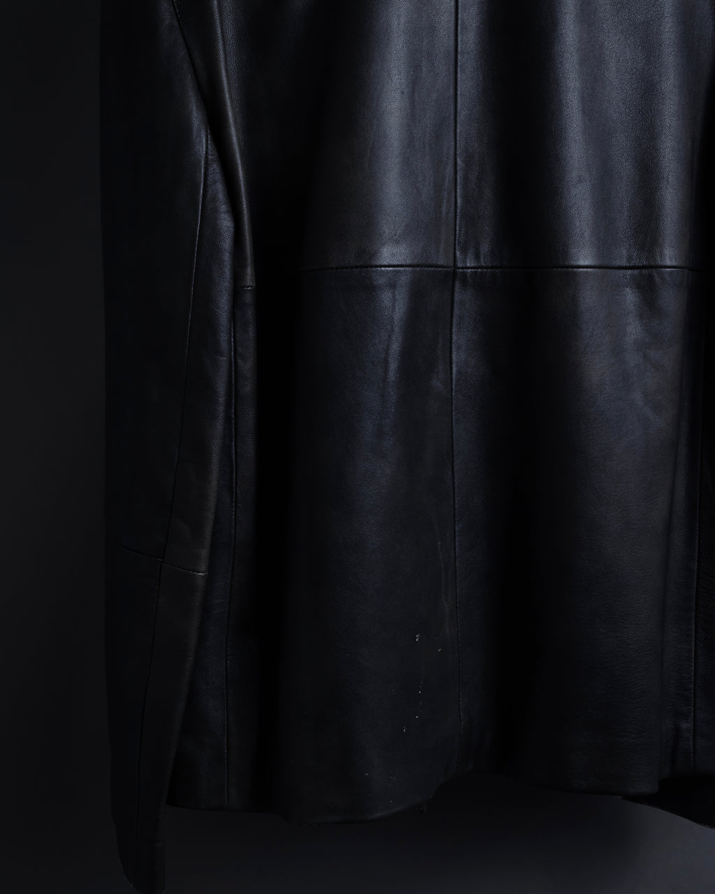 "Weekend Max Mara" Minimalist design center zip-up leather jacket