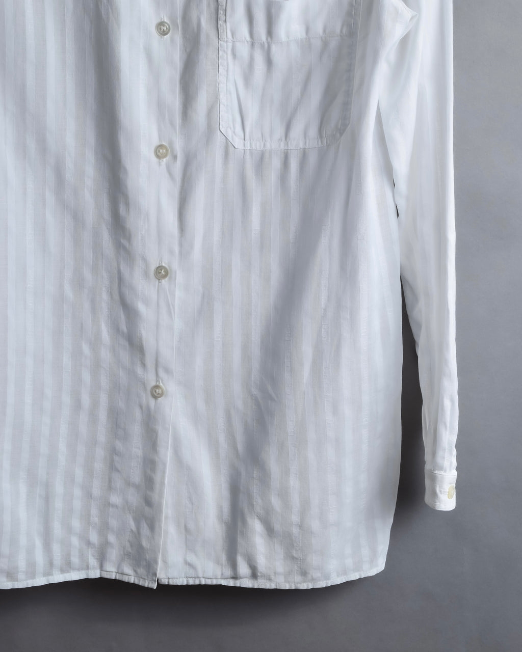 "Christian Dior" 90's Logo engraved striped shirt