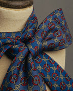 “HERMÈS” 90’s Rope and H motif silk tie