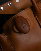 "Ralph Lauren" Metal stud design 2-way leather bag