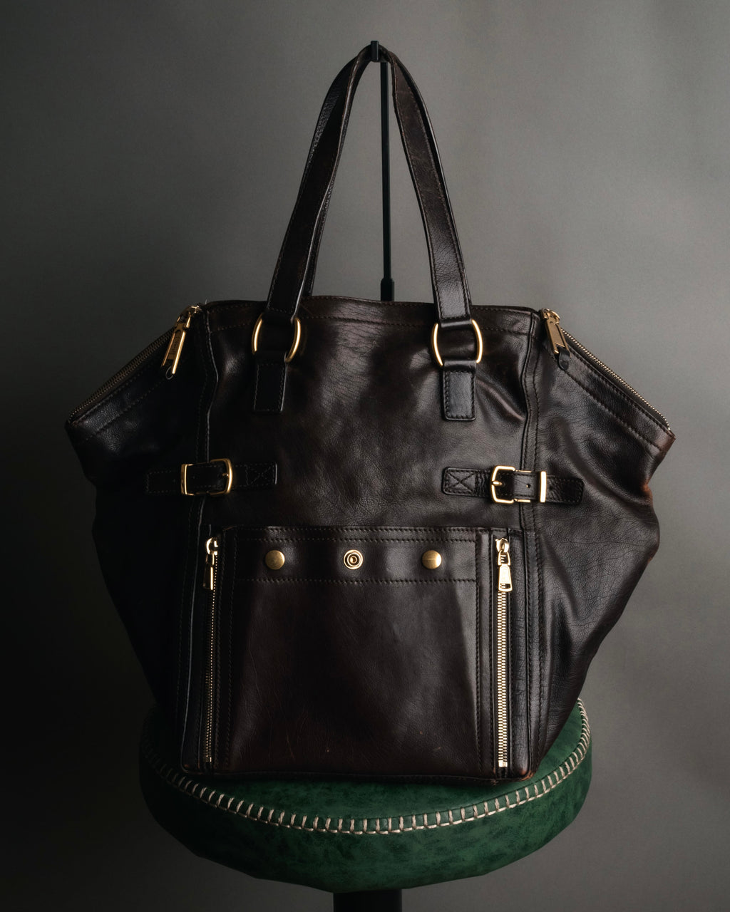 “Yves Saint Laurent” 2000’s downtown leather tote bag