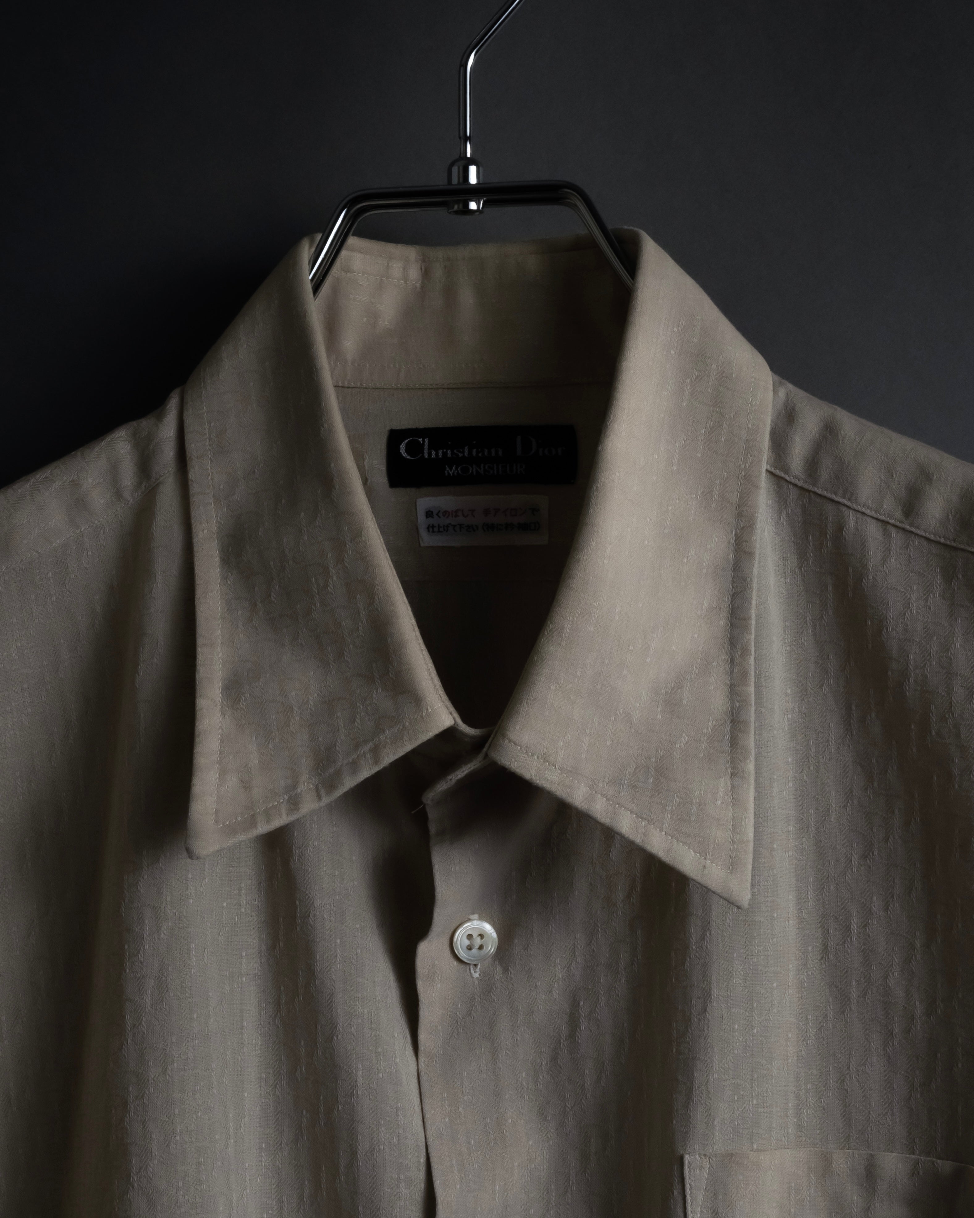 "CHRISTIAN DIOR MONSIEUR" 80's Marc Bohan design woven shirt
