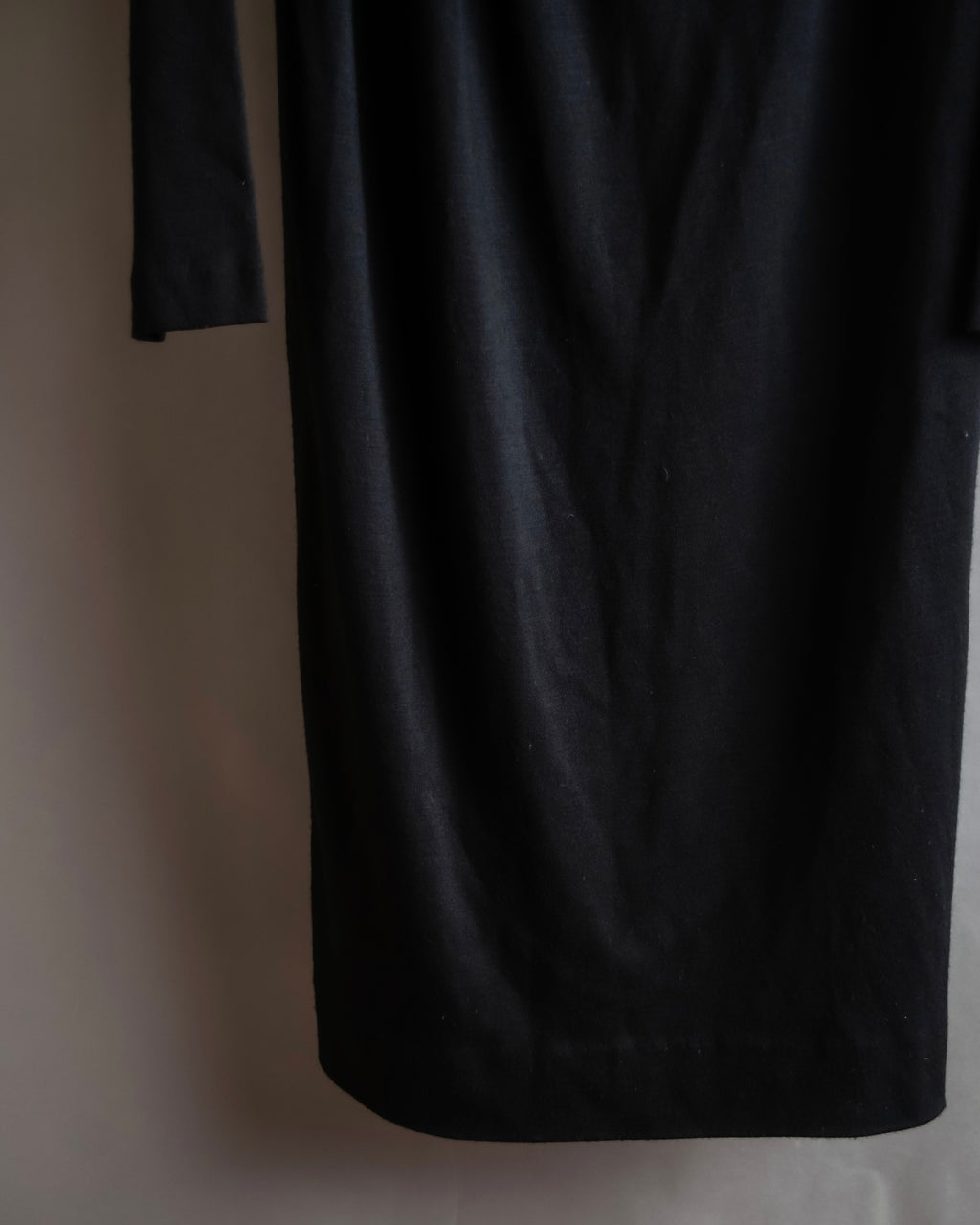 "LANVIN" Asymmetrical shoulder button design long dress