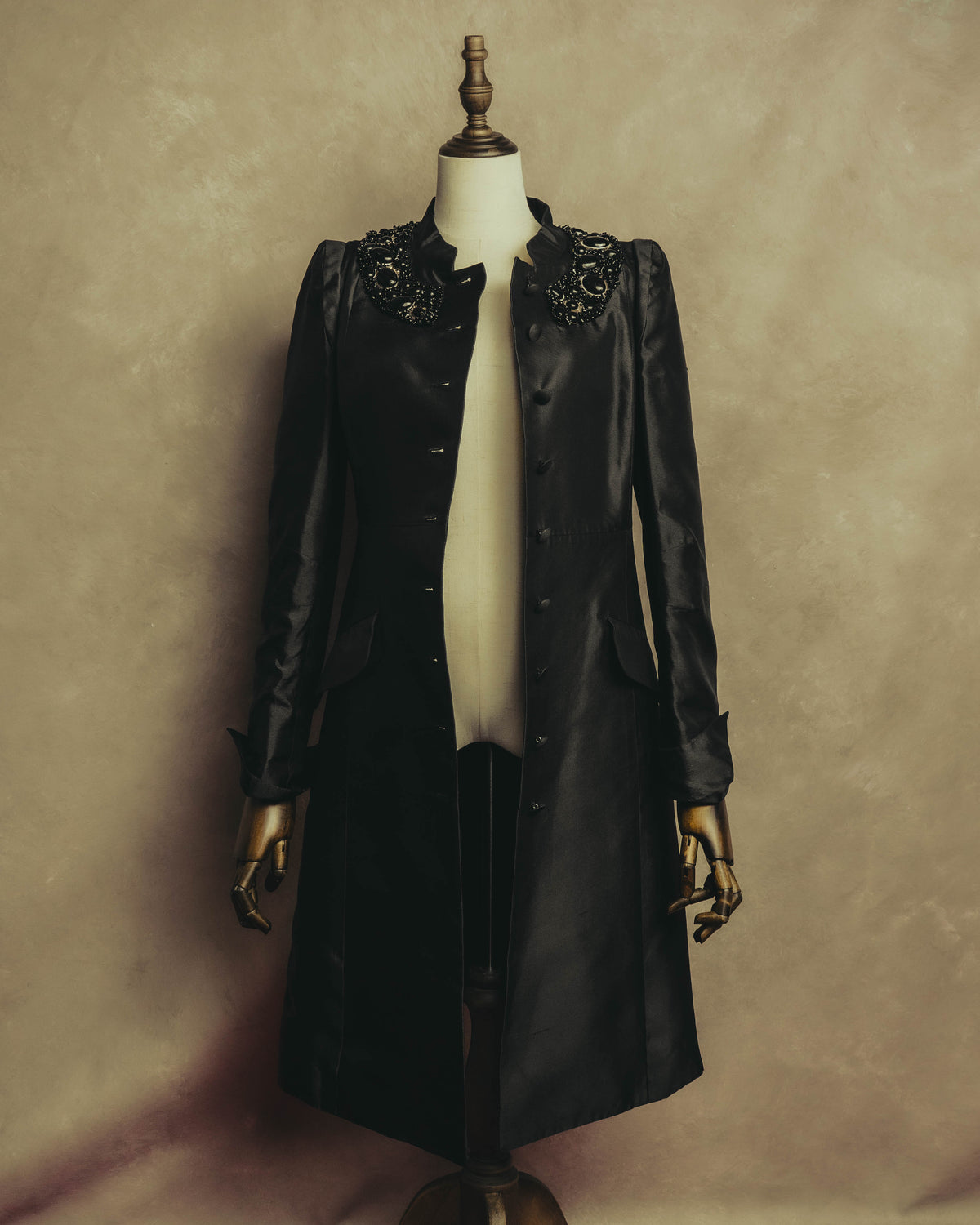 "CELINE" 00's Embellished silk coat