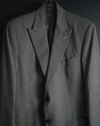 "HERMES" 00's striped stretch cotton tailored jacket