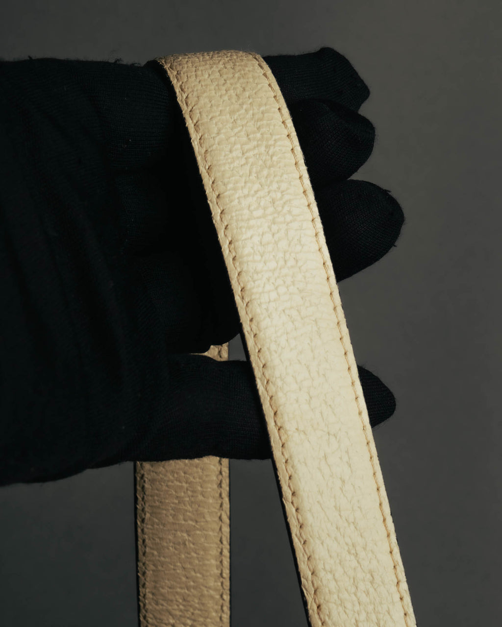"PRADA" 90's-00's Cream pebbled leather shoulder bag