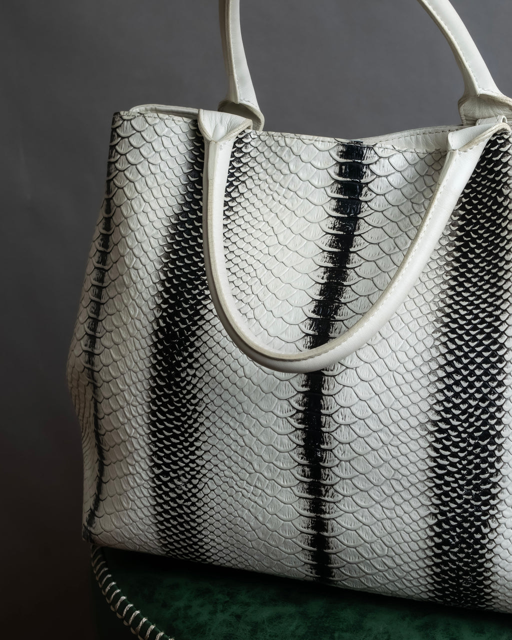 "Vivienne Westwood" Monotone python leather handbag