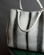 "Vivienne Westwood" Monotone python leather handbag